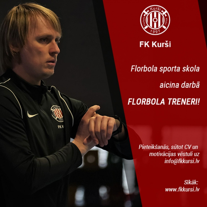 Aicinām darbā FLORBOLA TRENERI